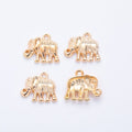 Vintage Finish Metal Elephant Charms in 6 Style Options view 10