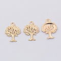 Leafy Tree Metal Pendant Charms in 8 Distinct Finishes view 11