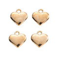 Smooth Puffy Heart Metal Charms in Six Finish Options view 10