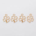 Four Leaf Clover Metal Pendant Charms in 8 Distinct Finishes view 12