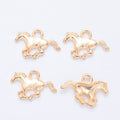 Running Horse Metal Charm in 6 Distinct Finishes for Jewelry Making view 9