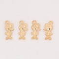 Braided Girl Detailed Metal Charm in 6 Finishes for Crafting view 11