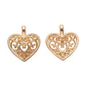 Openwork Filigree Heart Charms in Five Metal Finishes view 8