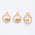 Round Ocean Wave Silhouette Charm in 2 Pictured Finishes view 6