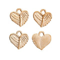 Feathered Wing Heart Charm in 5 Metal Finishes for Jewelry Making view 9