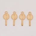 Spiral Lollipop Charm In 6 Metal Finishes For Jewelry Making view 9