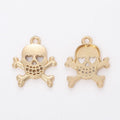 Skull And Crossbones Metal Charms In Five Finishes view 8