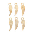 Curved Feathered Wing Metal Charms in Seven Finishes view 10